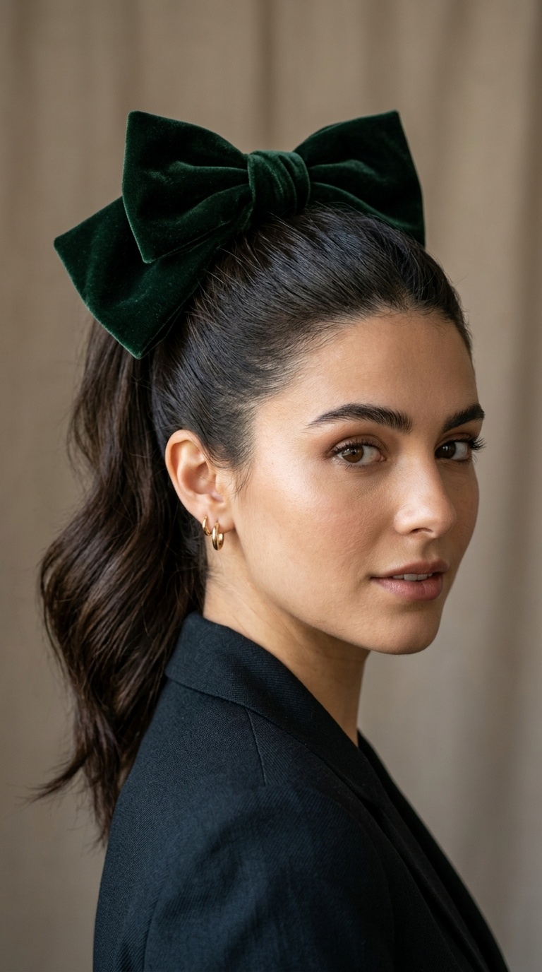 The Classic Velvet Oversized Bow