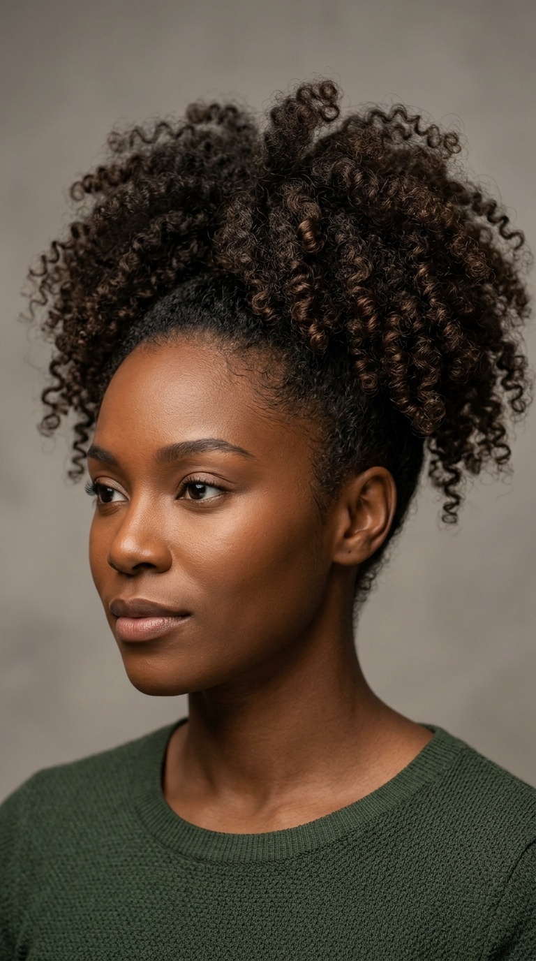 The Cloud-Like Curly Ponytail