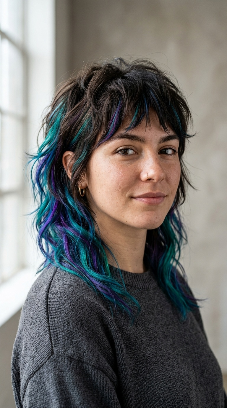 The Colored Accent Mullet