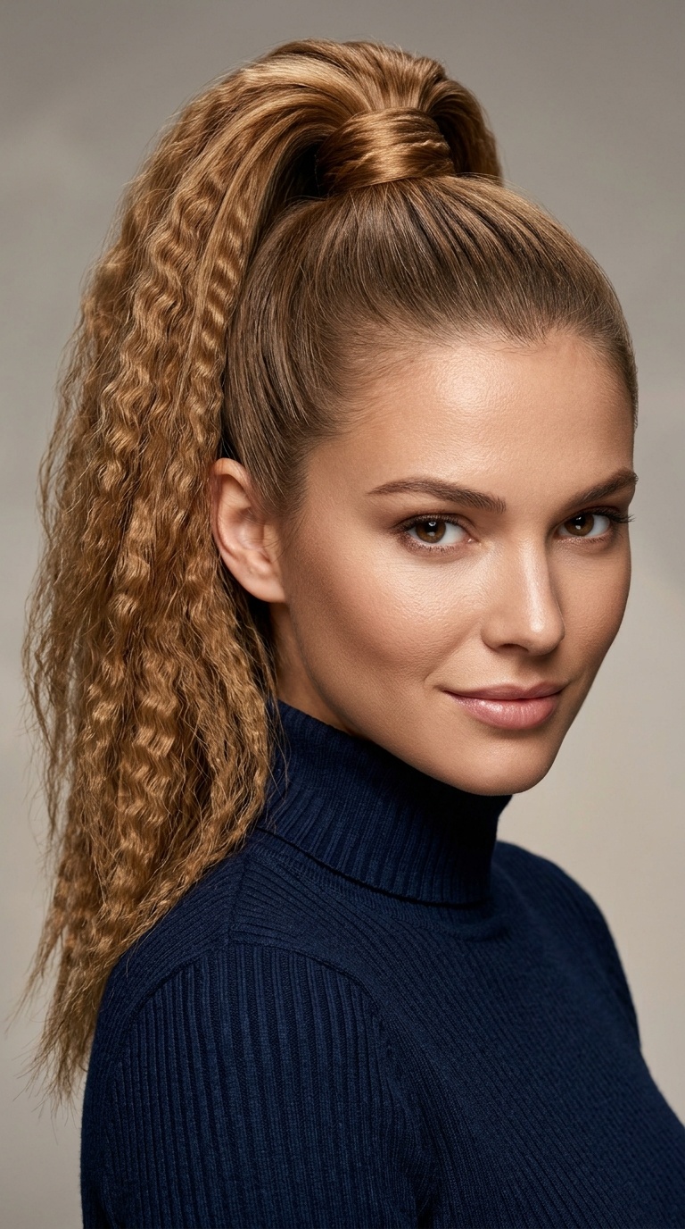 The Crimped High Ponytail