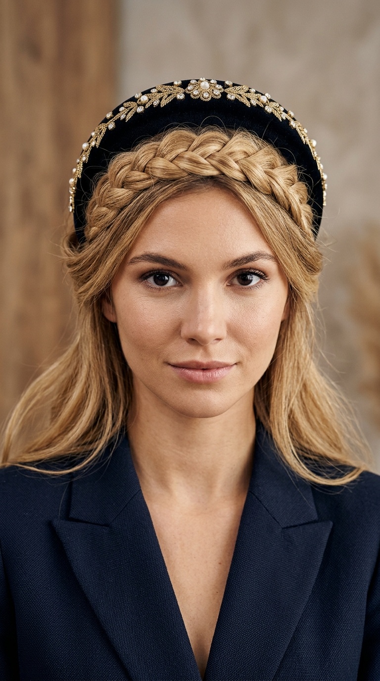 The Crown Braid Accent with a Statement Padded Band