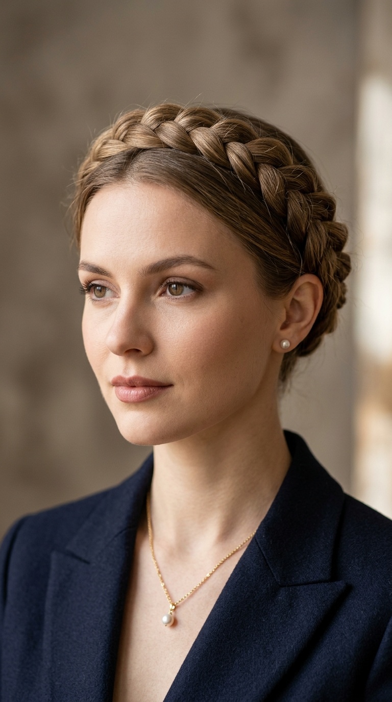 The Crown Braid (for Short Hair)