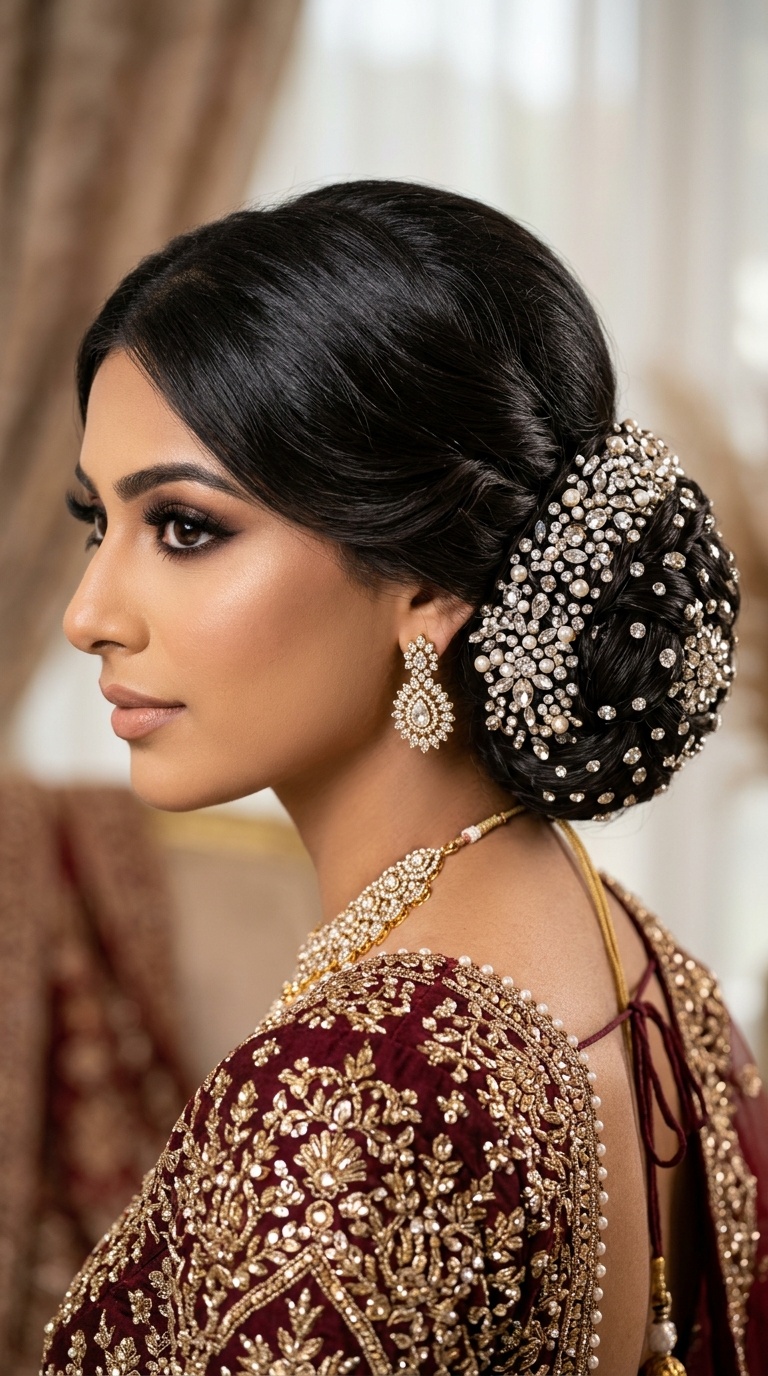 The Crystal-Studded Chignon