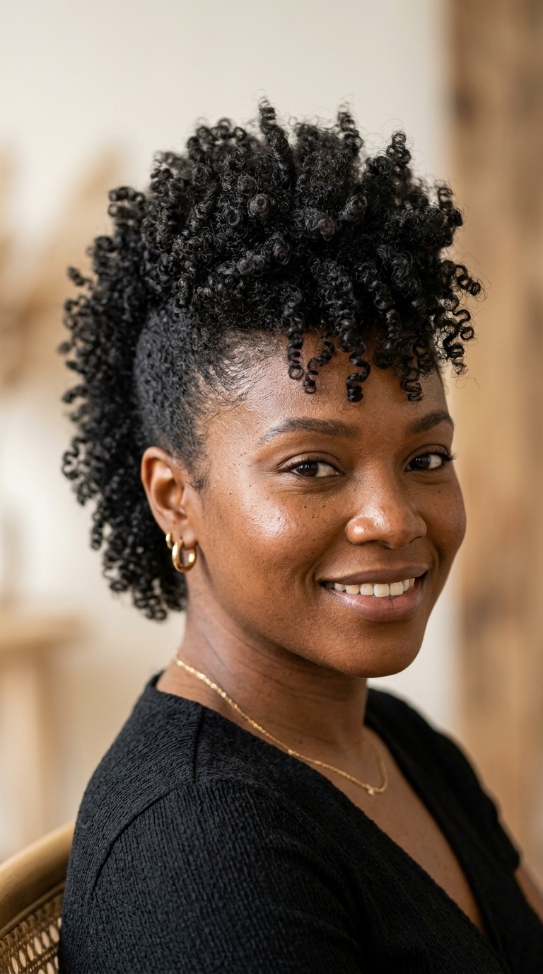 The Curly Faux Hawk