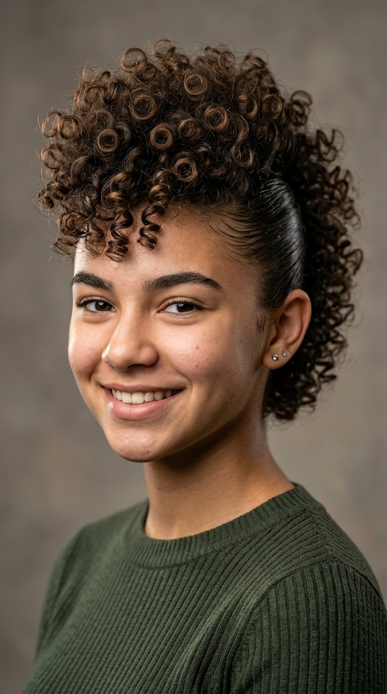 The Curly Faux Hawk