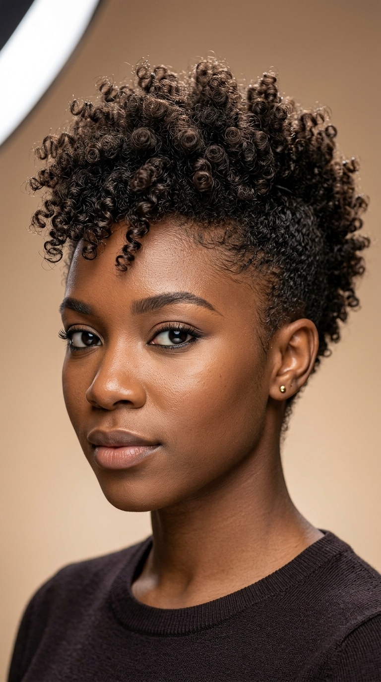 The Curly Mohawk (Faux Hawk)