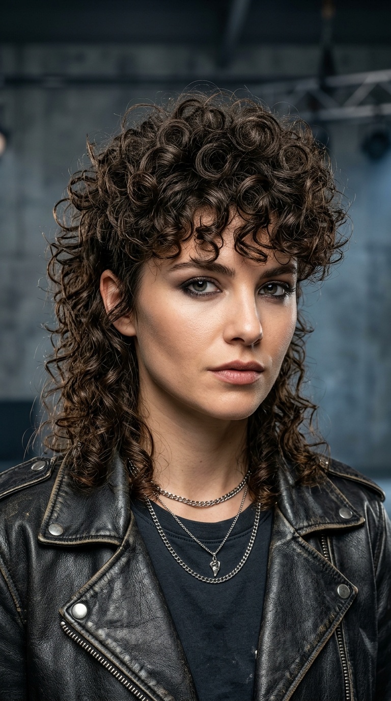 The Curly Rocker Mullet