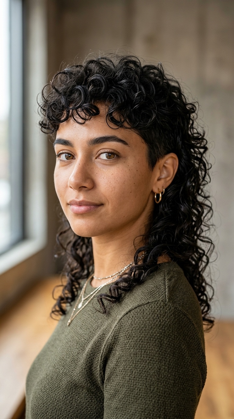 The Curly Textured Mullet