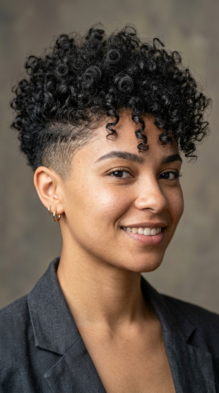 The Curly Top Undercut