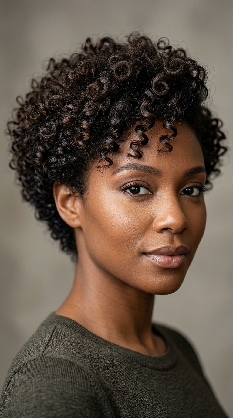 The Curly Wedge Cut