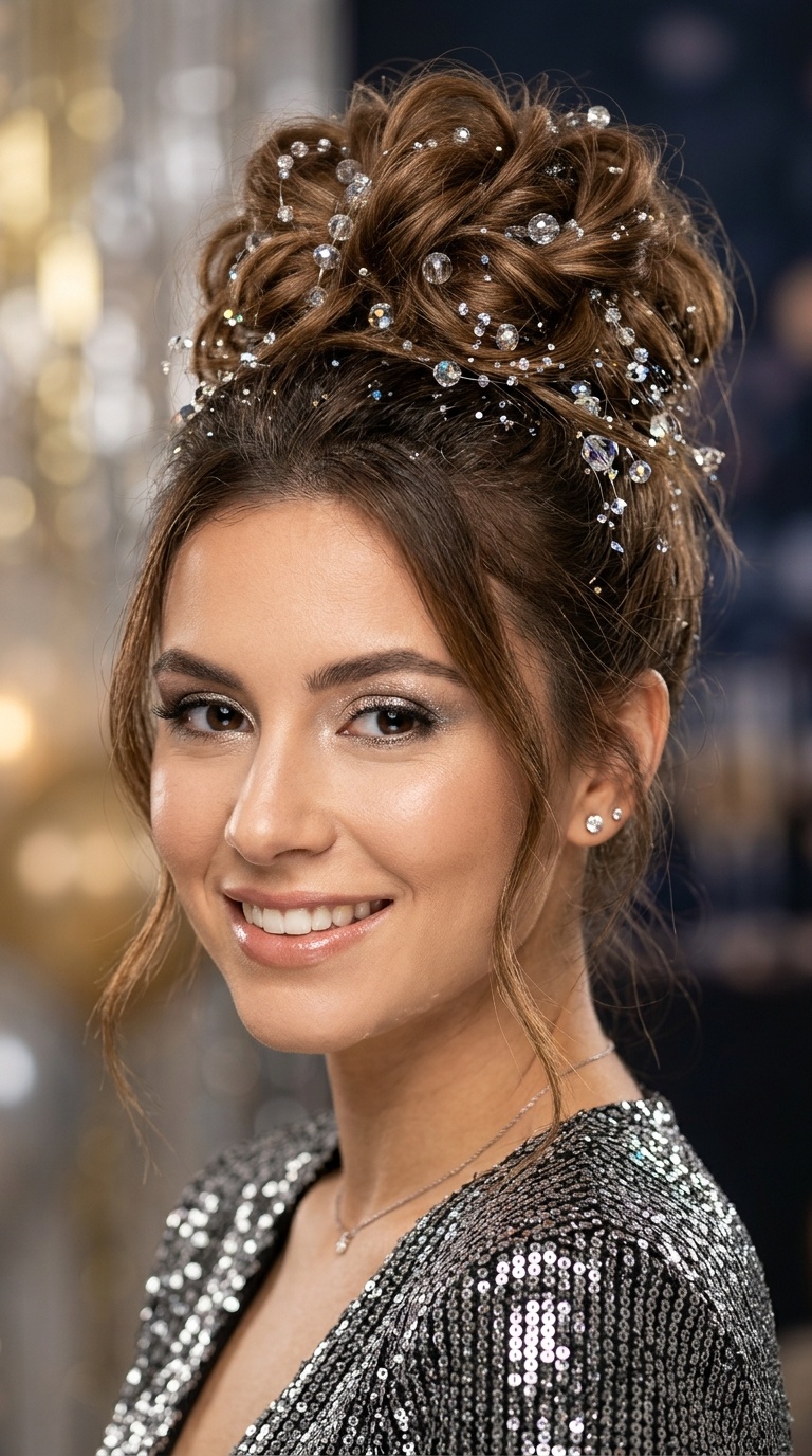 The Disco Ball Messy Bun