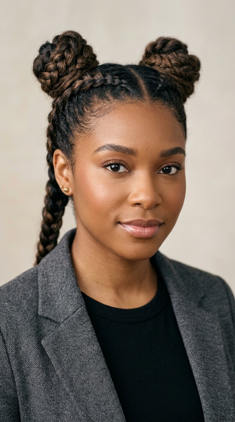 The Double Dutch Braided Space Buns