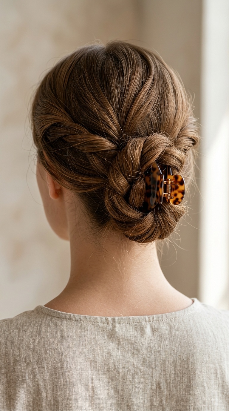 The Double Twisted Low Bun