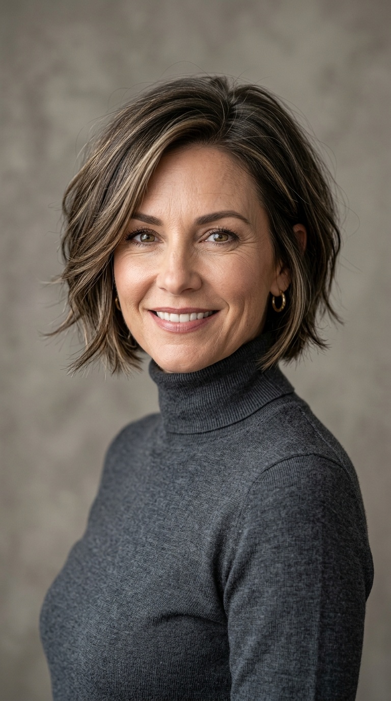 The Ear-Length Layered Bob