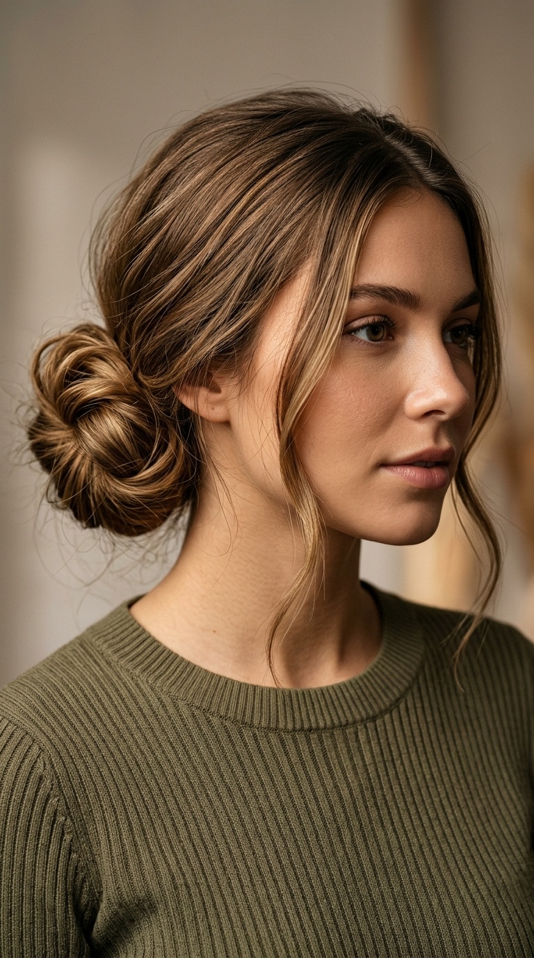 The Effortless Messy Low Bun