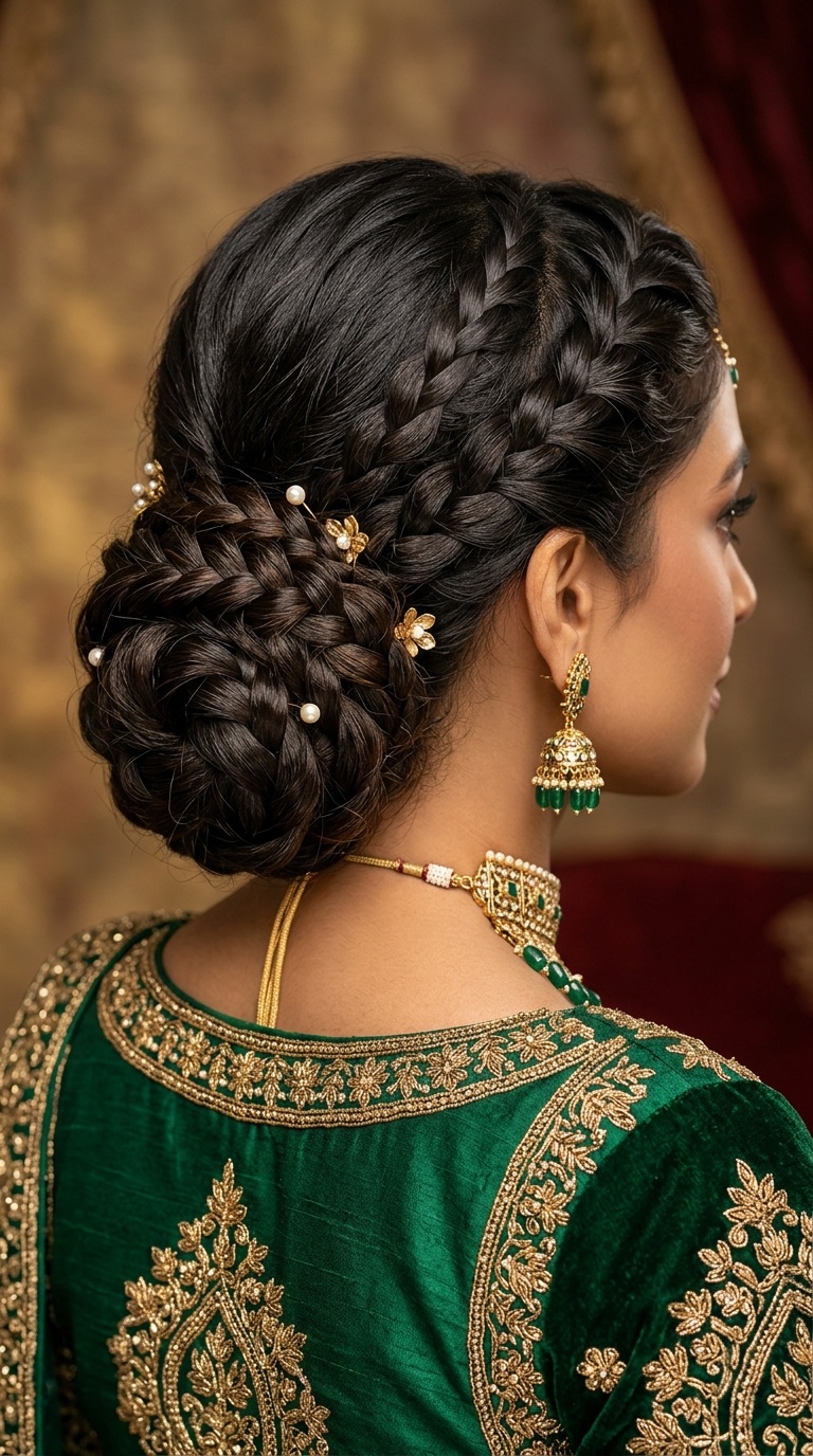 The Elaborate Braided Low Bun