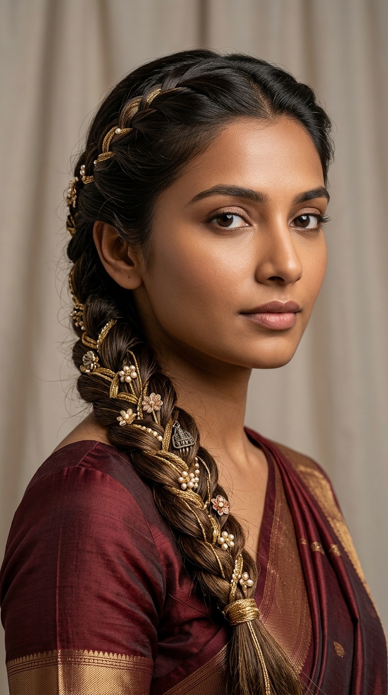The Elaborate Sari Braid