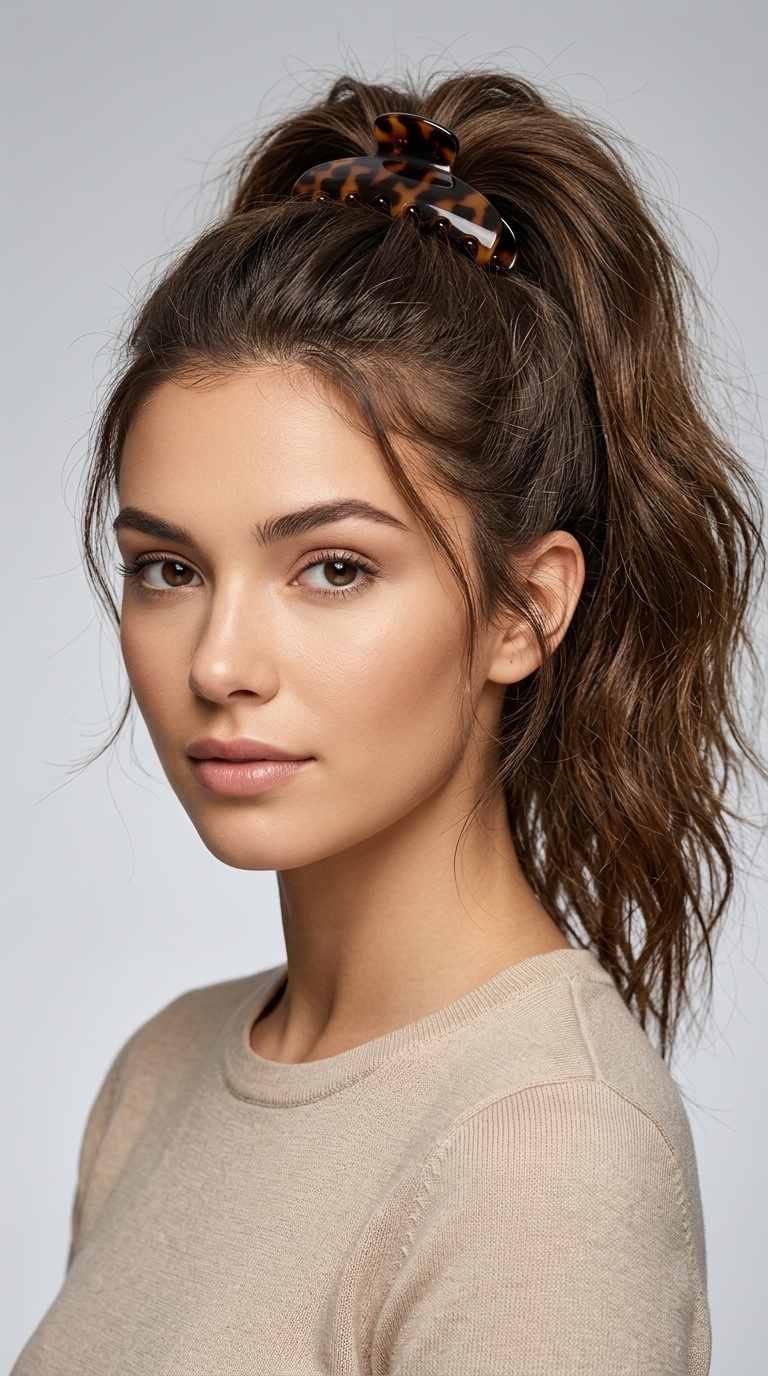 The Faux Claw Ponytail