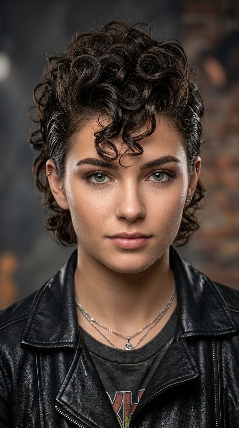 The Faux-Hawk with Curls