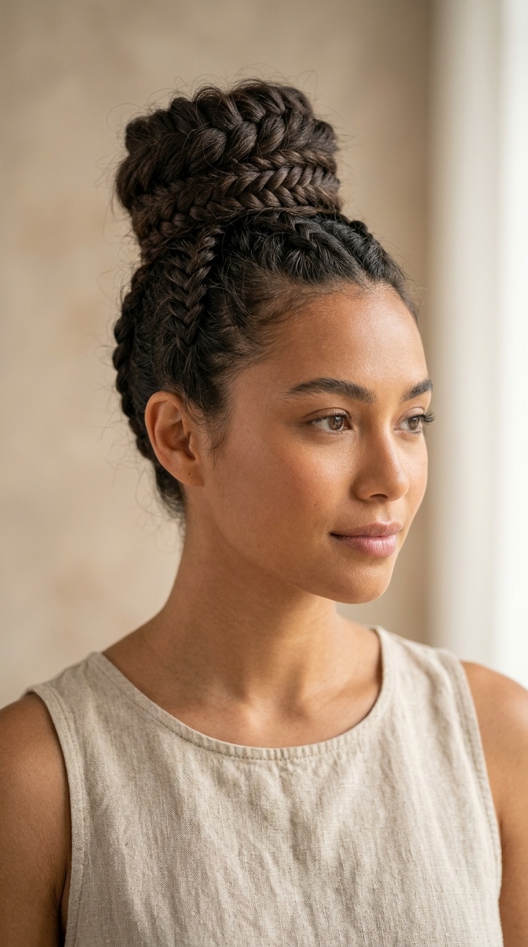 The Fisherman Braid Bun