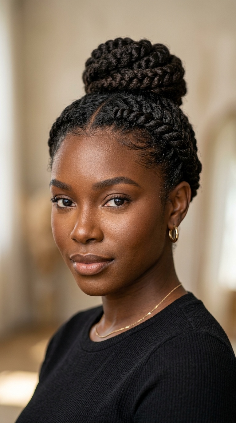 The Flat-Twist Crown Bun