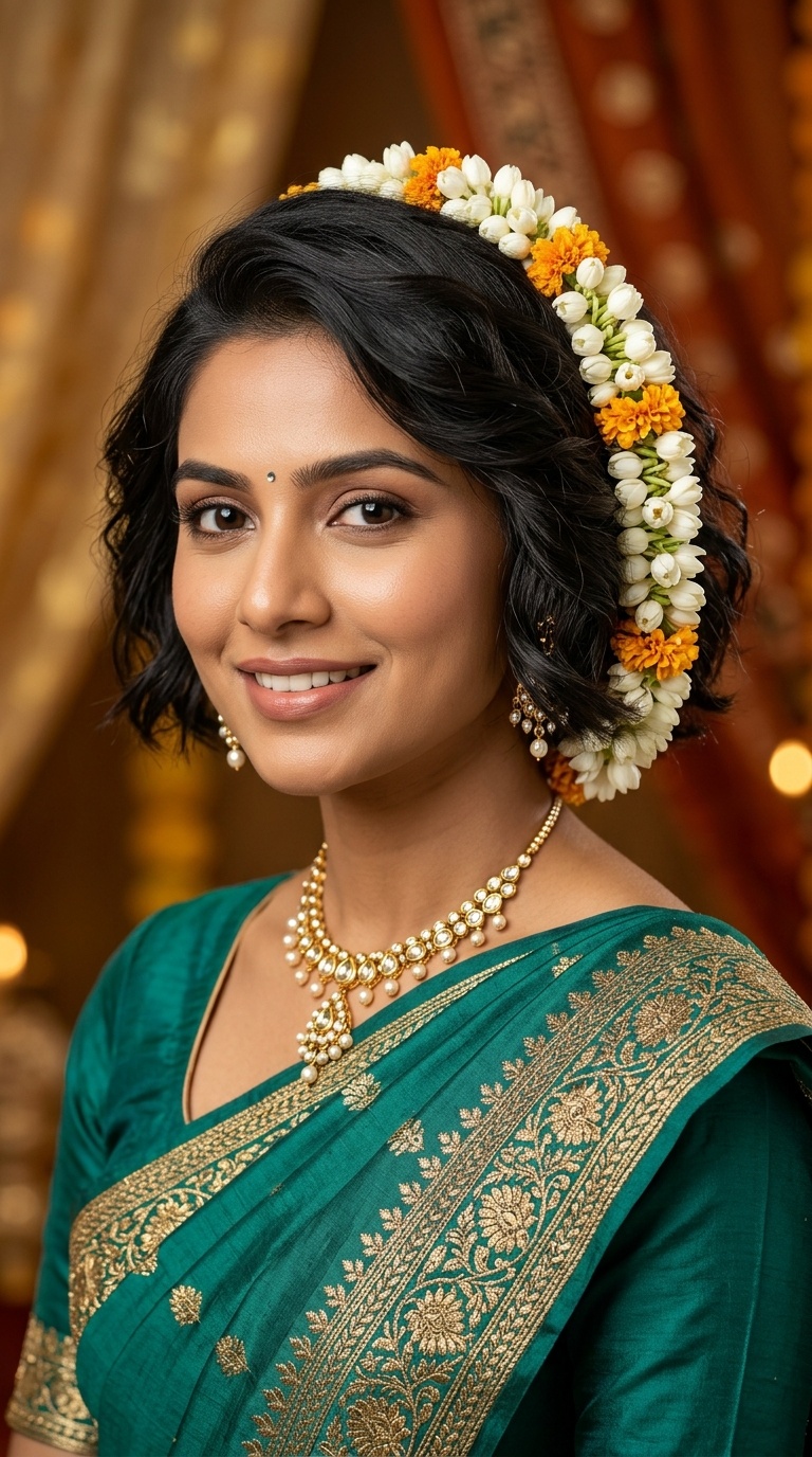 The Floral Gajra Bob