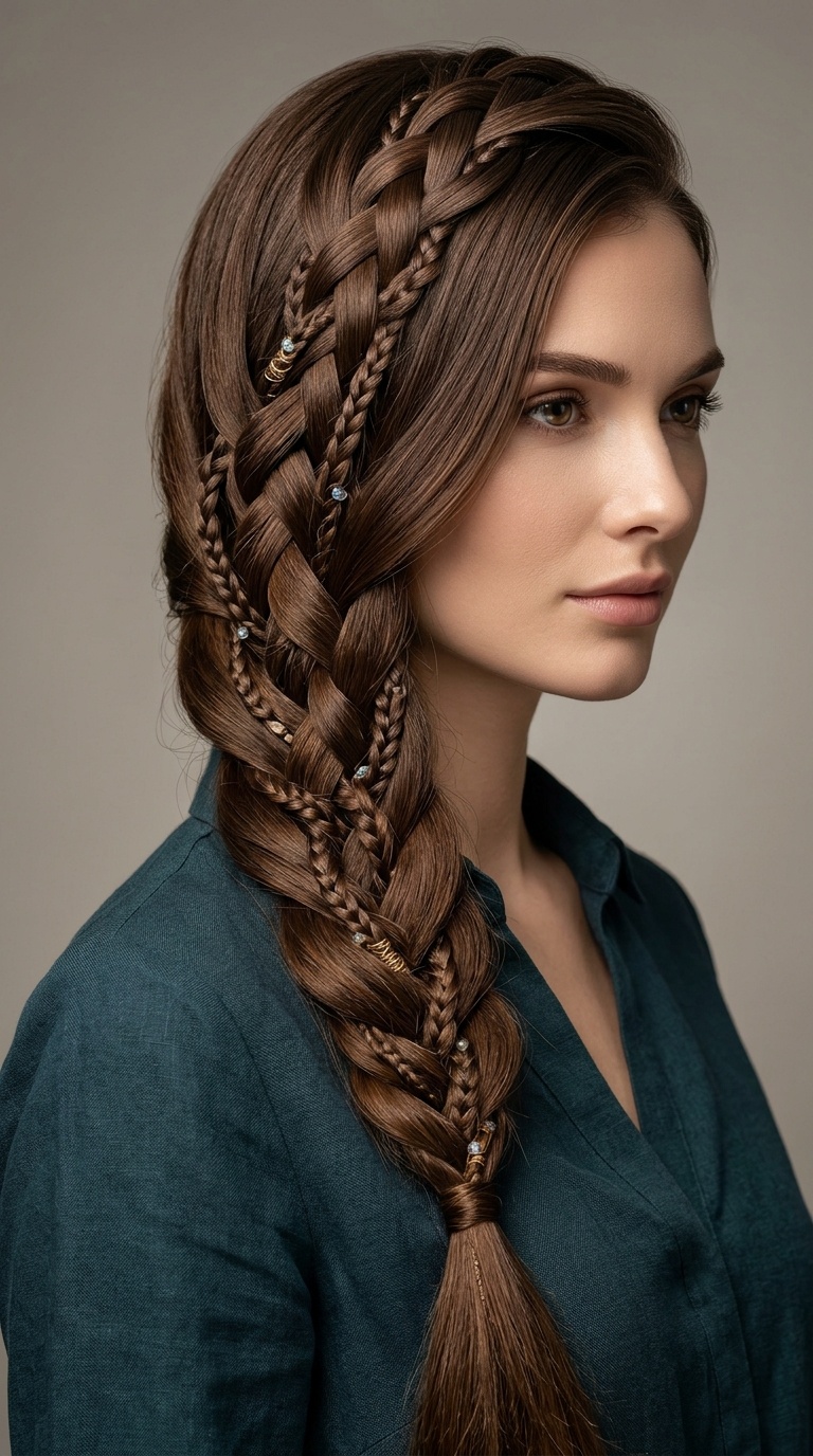 The Fourteen-Strand Waterfall Weave