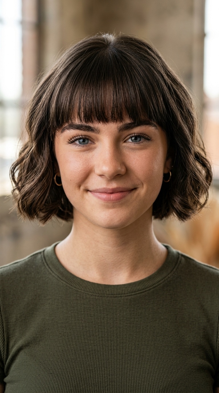 The French Bob with Brow-Grazing Bangs