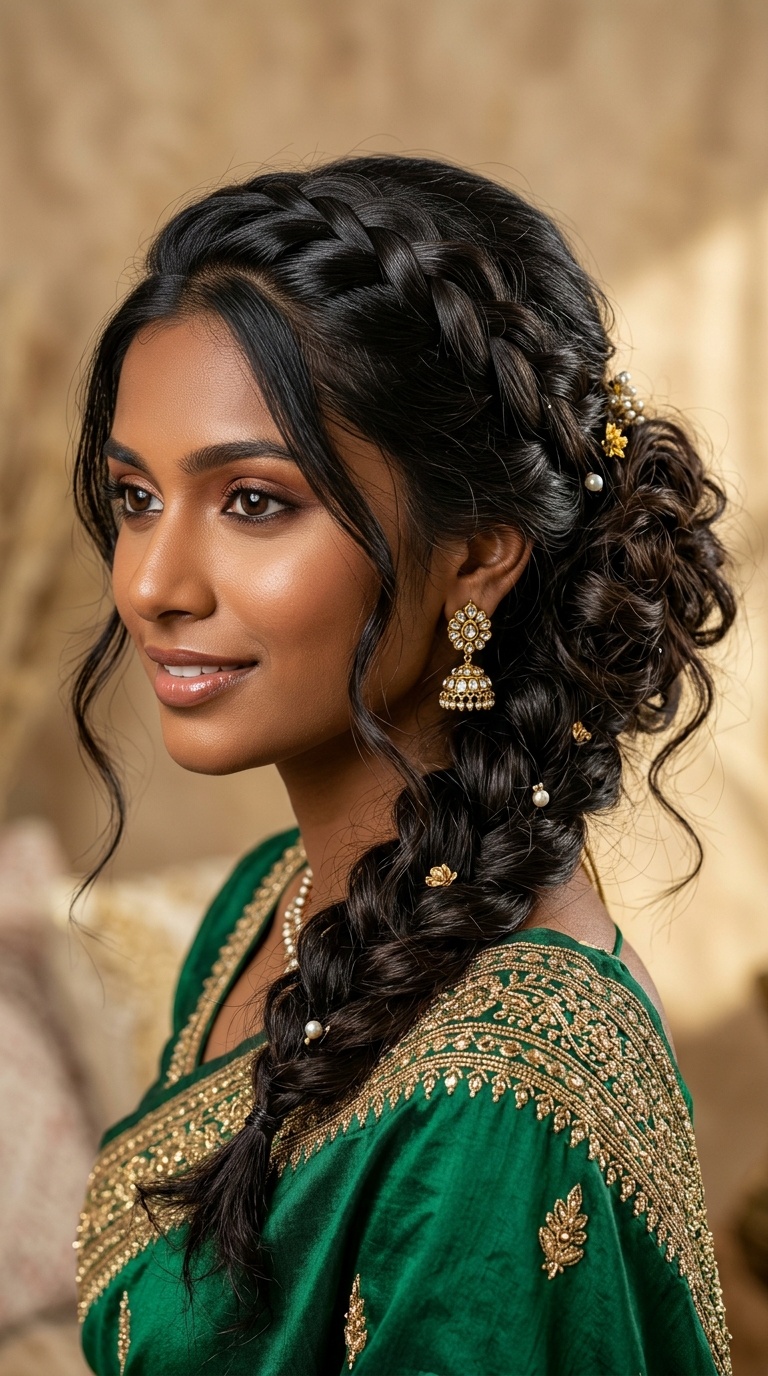 The French Braid Messy Bun Hybrid