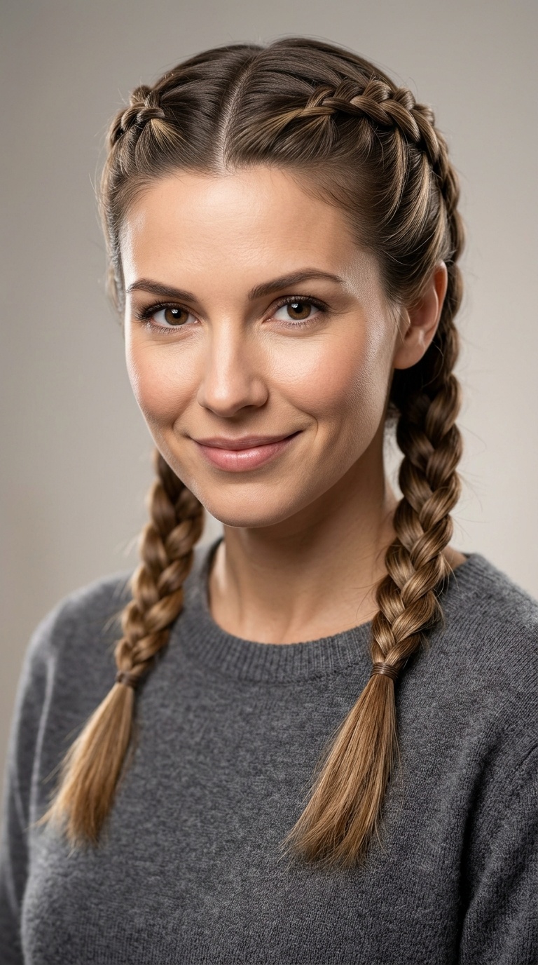 The French Braid Pigtails