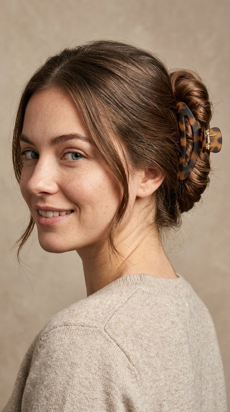 The French Twist with a Claw Clip