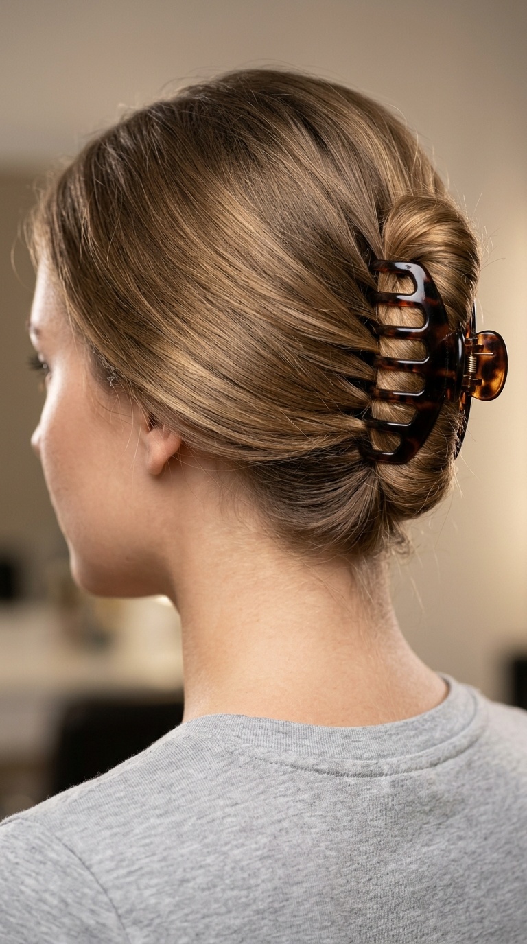 The French Twist with a Claw Clip