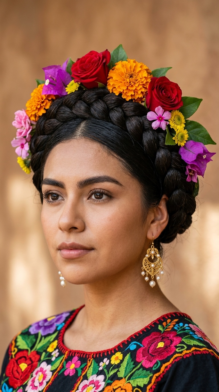 The Frida Kahlo Crown Braid