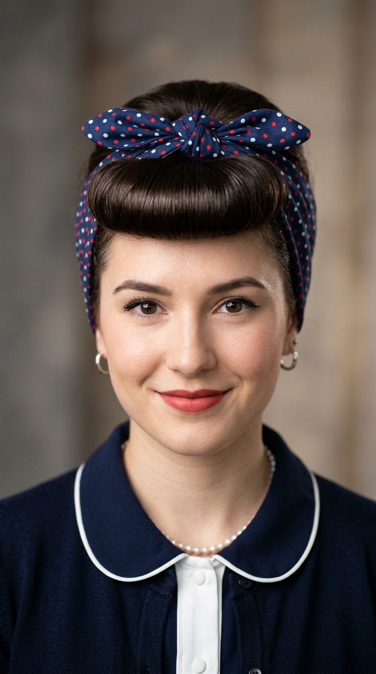 The Front Bumper Roll with a Knotted Headscarf