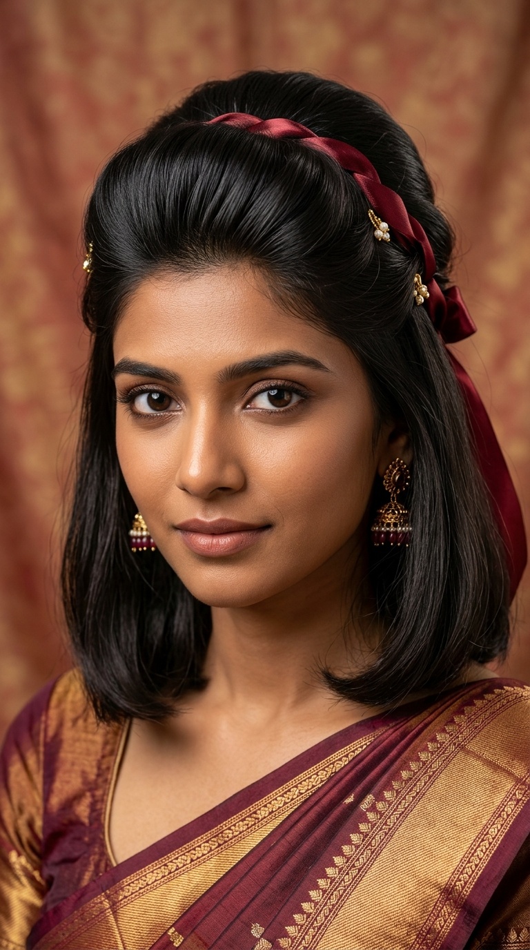 The Front Puff with Silk Ribbon