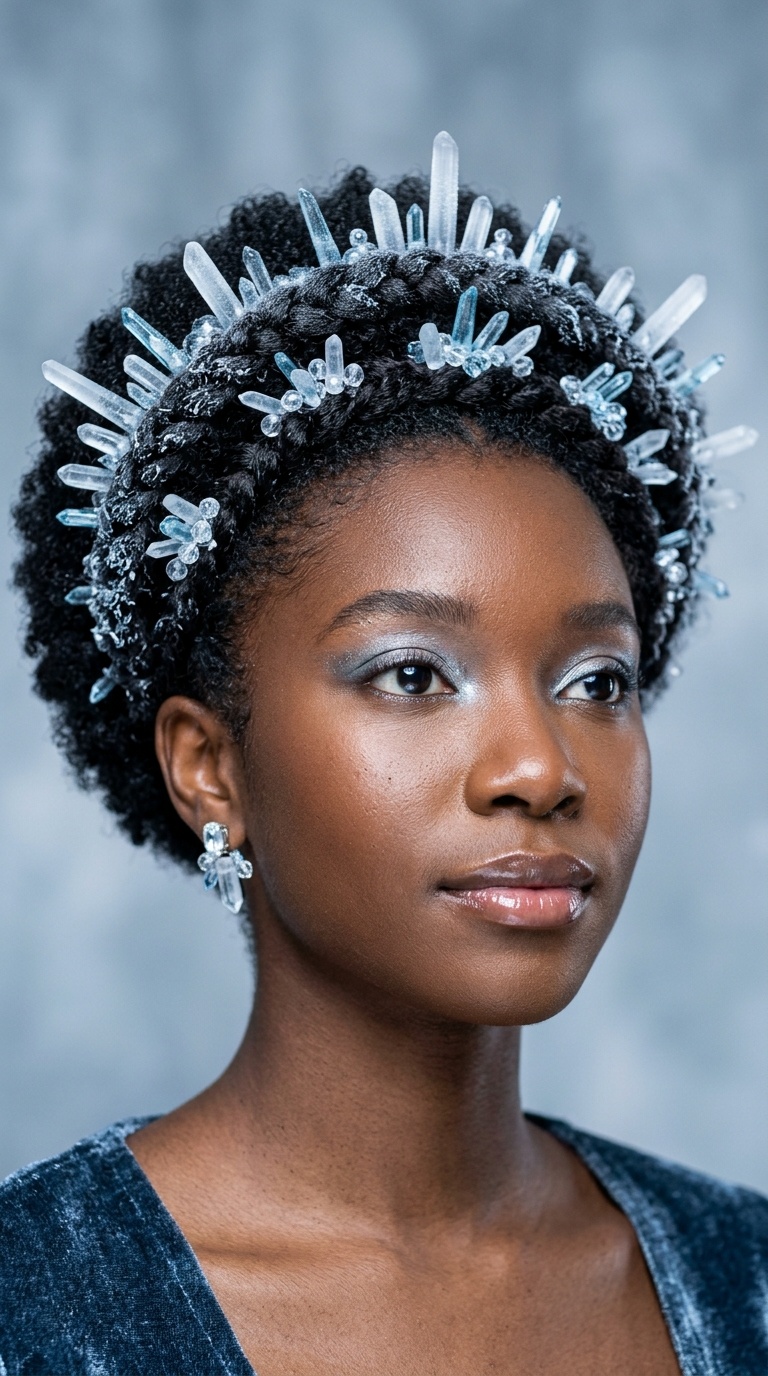 The Frozen Halo Crown with Textured Spikes
