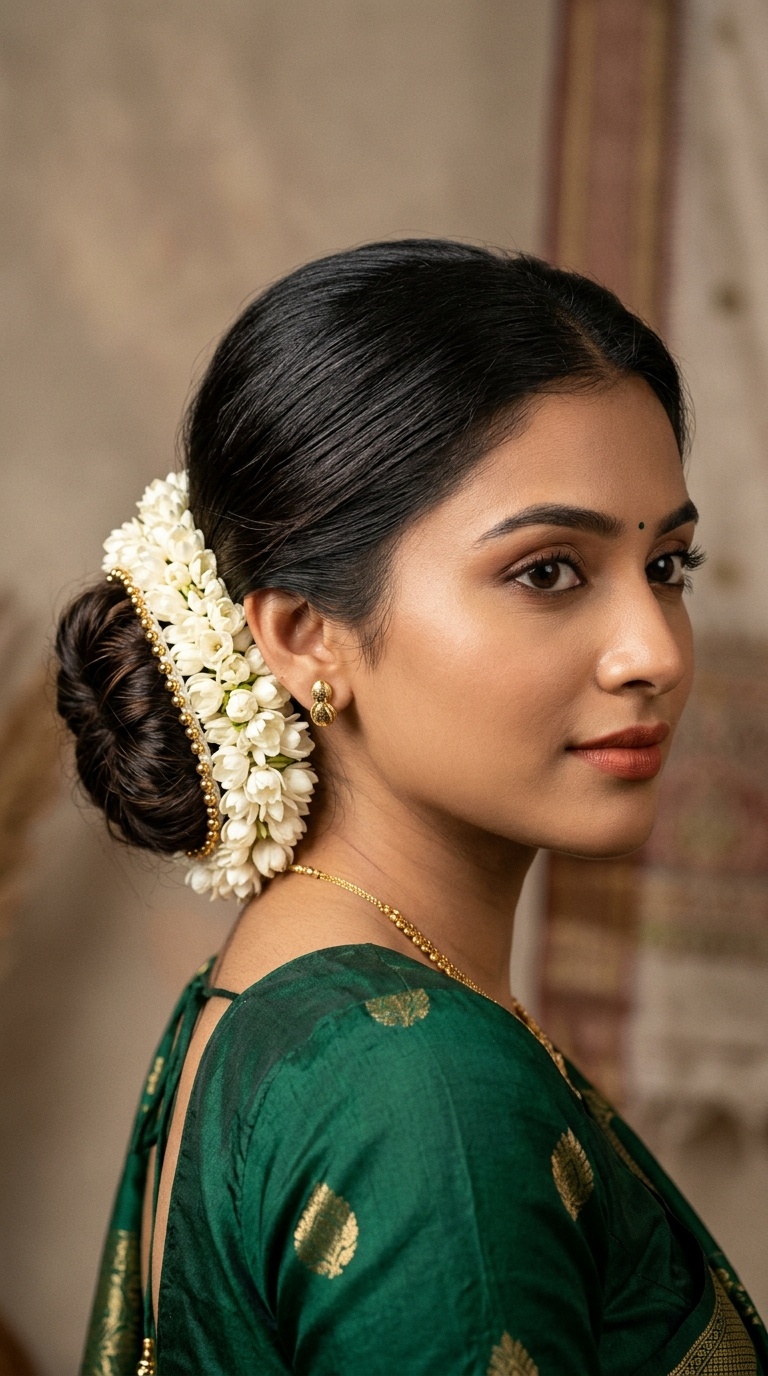 The Gajra-Wrapped Low Bun