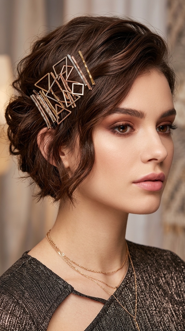 The Geometric Bobby Pin Stack