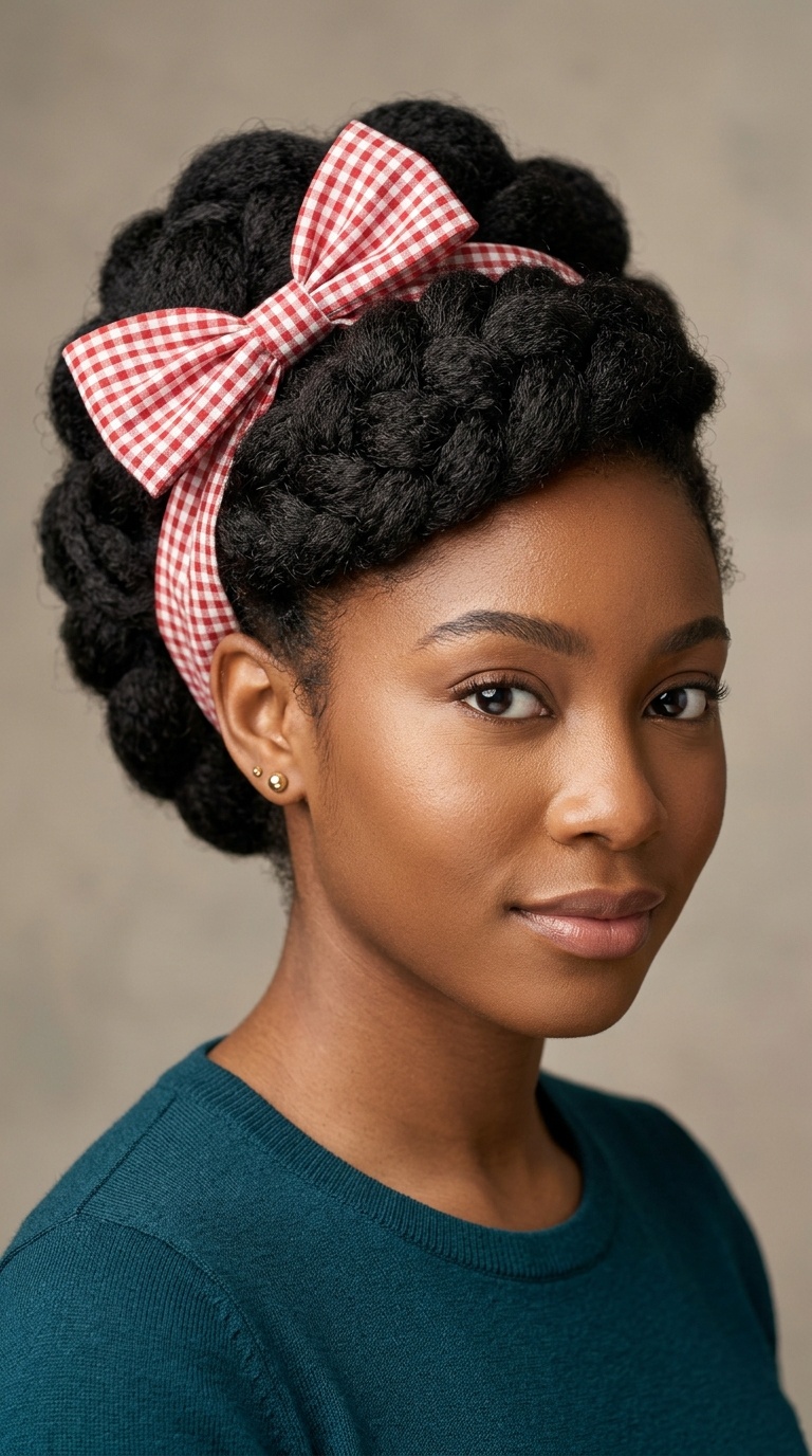 The Gingham Retro Bow