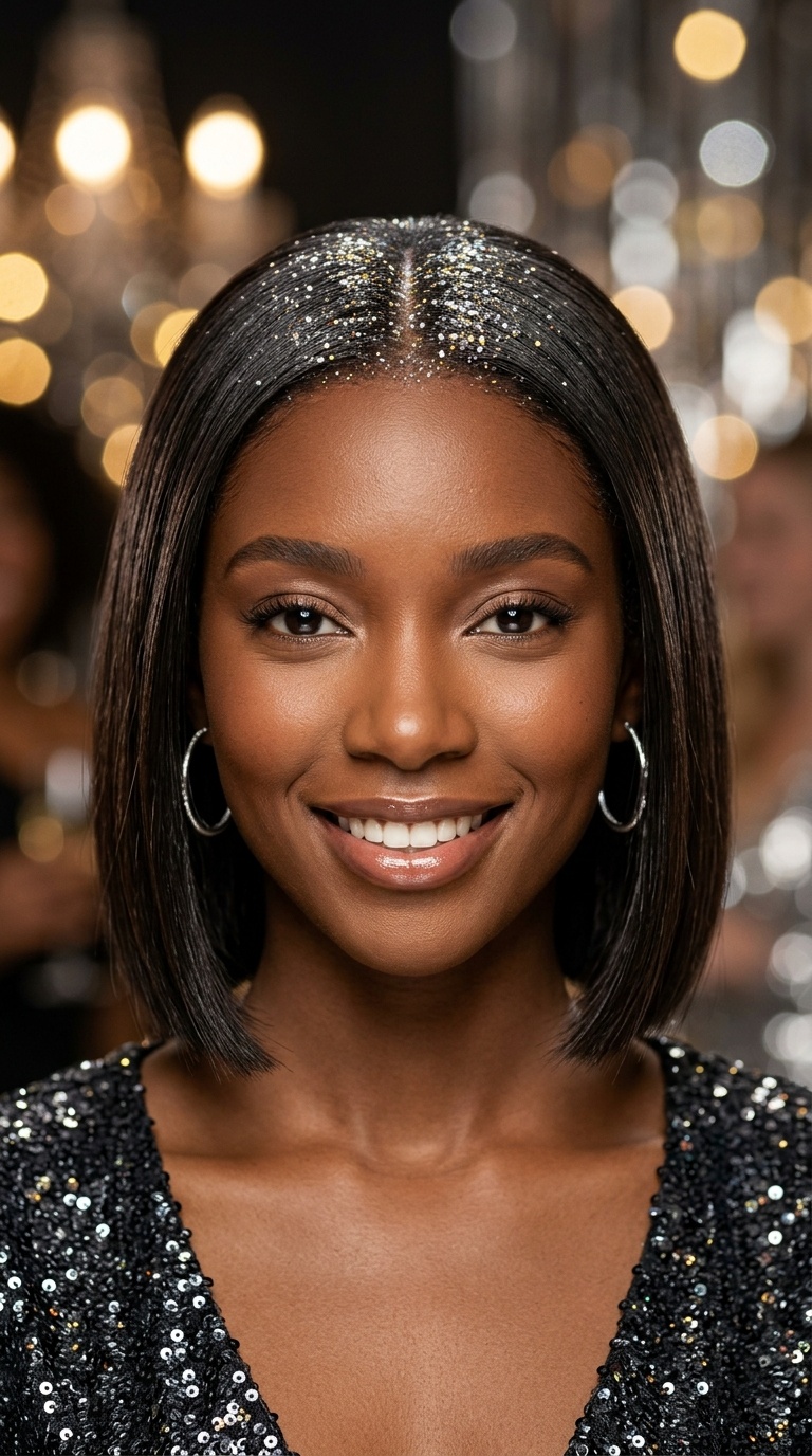 The Glitter Root Sleek Bob