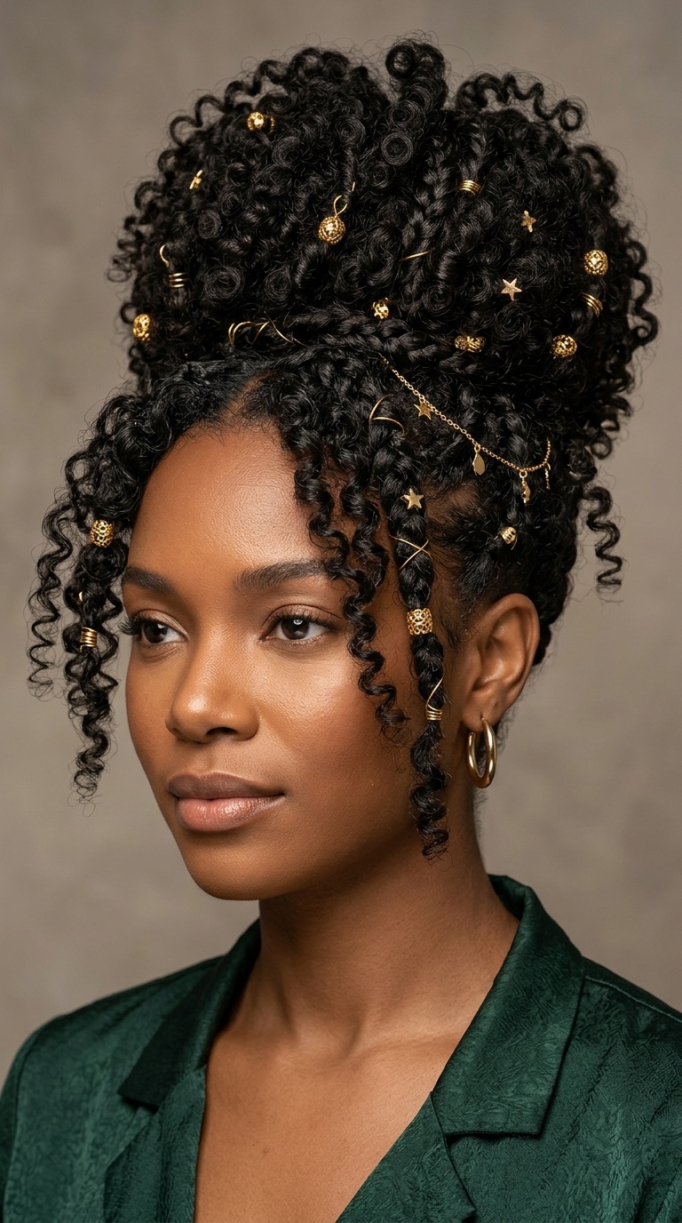 The Goddess Updo with Gold Accessories