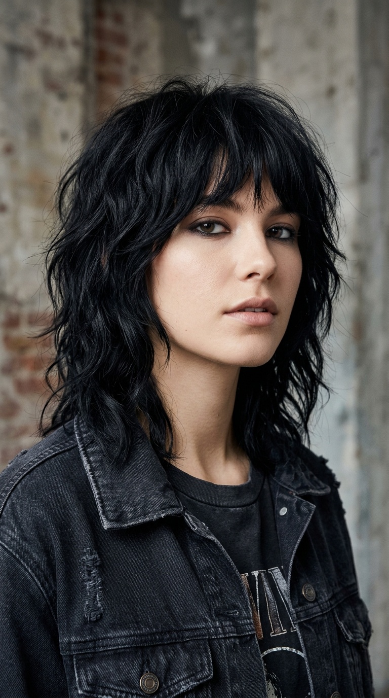 The Grunge Era Matte Black Shag