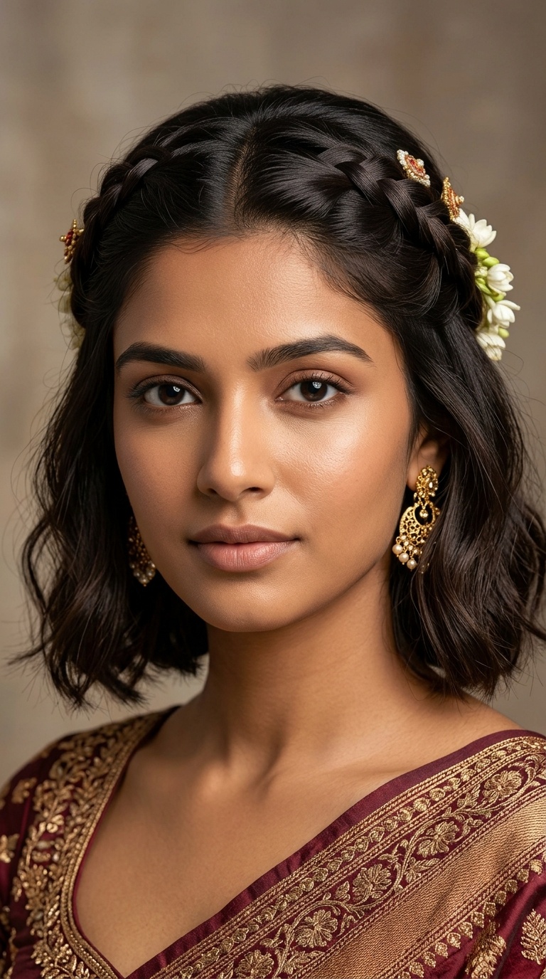 The Half-Up Braided Crown