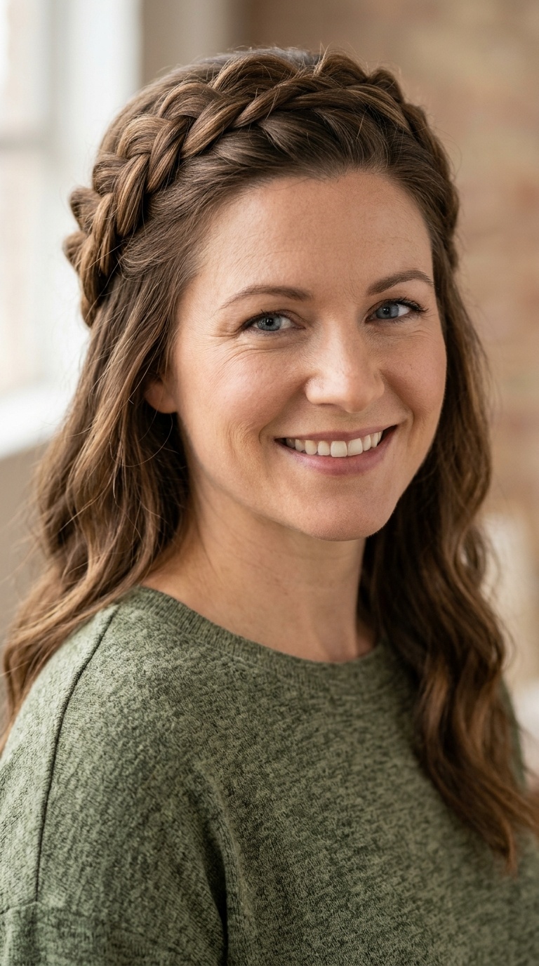 The Half-Up Braided Crown