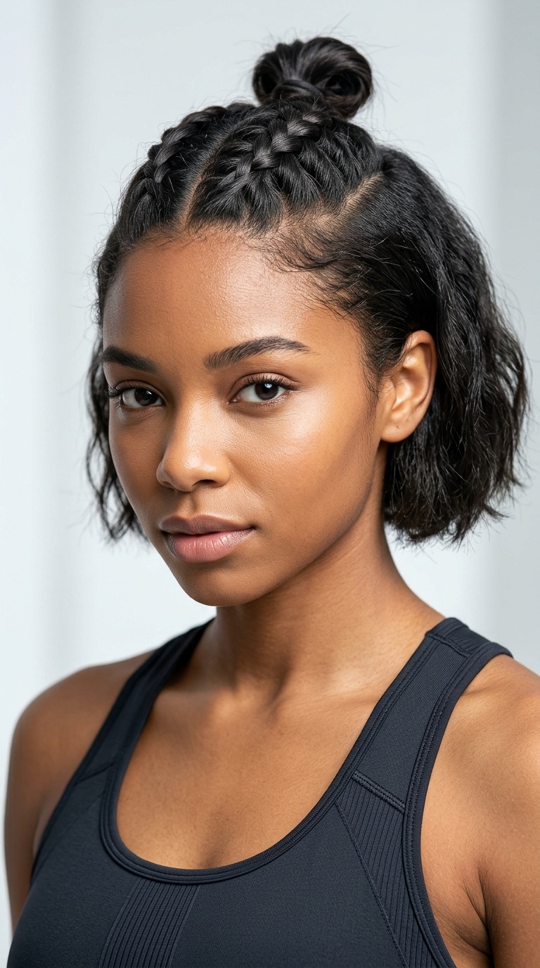 The Half-Up Braided Top