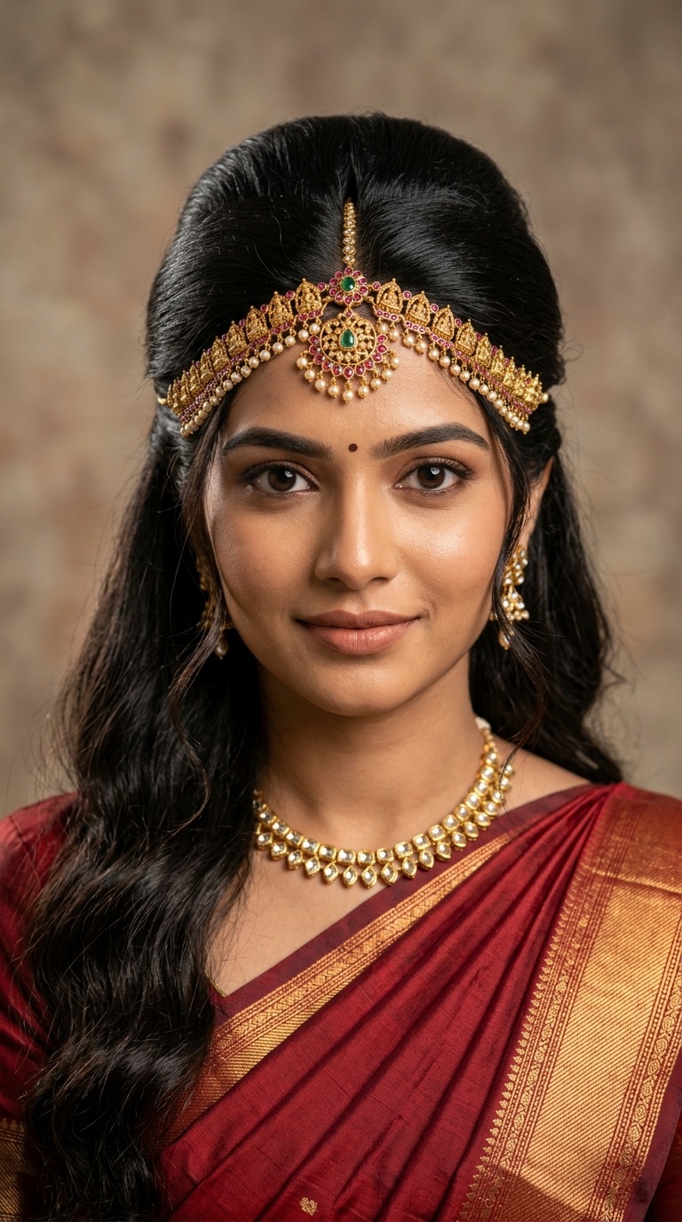 The Half-Up Bump with Statement Matha Patti