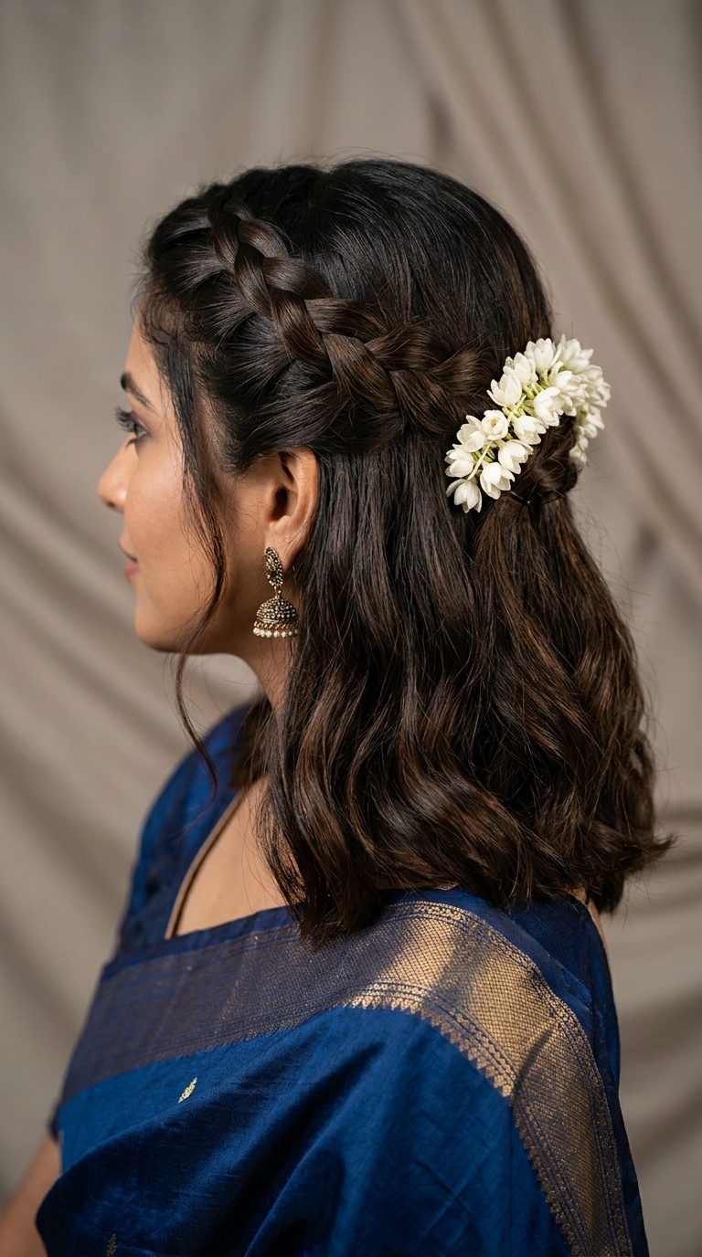 The Half-Up Crown Braid