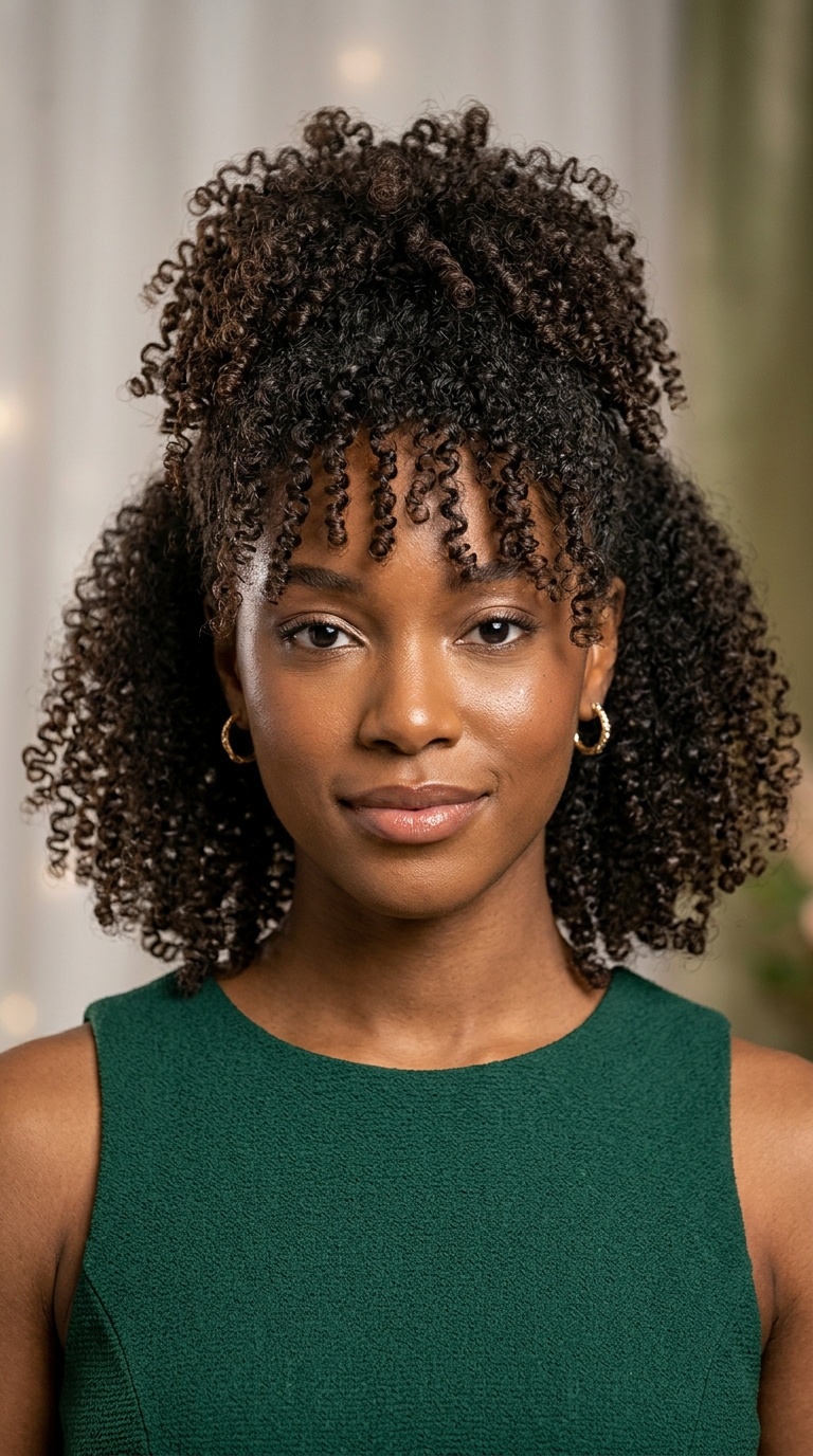 The Half-Up Curly Pineapple