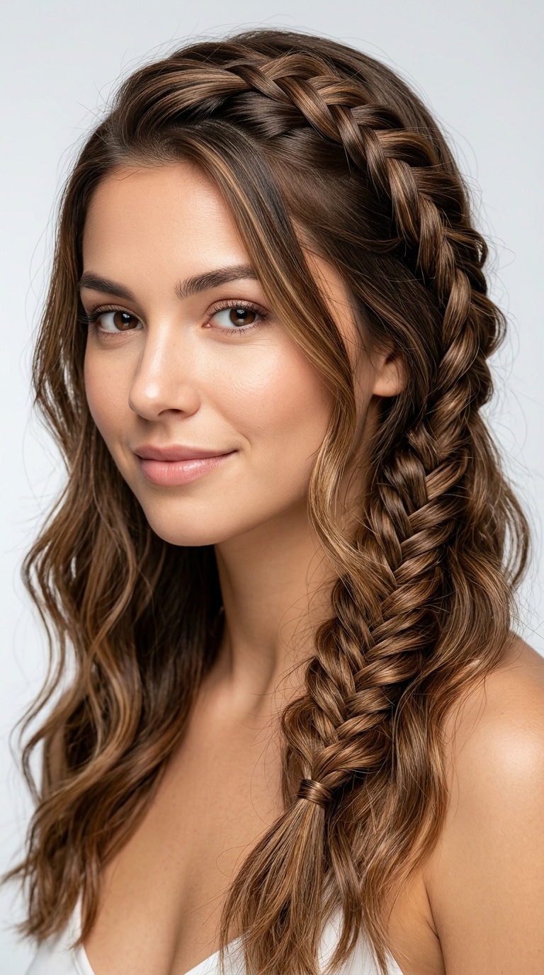 The Half-Up Fishtail Braid