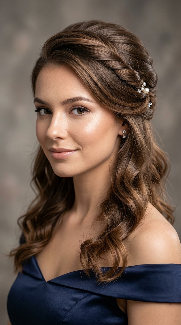 The Half-Up French Twist